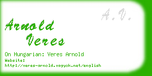 arnold veres business card